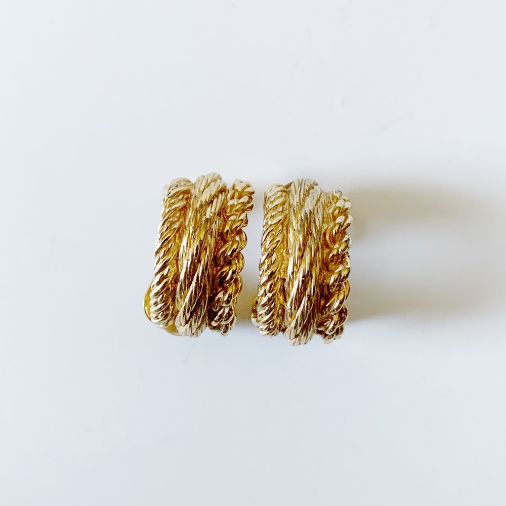 Vintage signed Christian Dior clip on earrings.